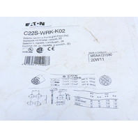 Eaton C22S-WRK-K02 2 Position Rotary Selector Switch Maintained 2NC BLK&WHT