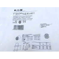 Eaton C22-DRH-G-X1-K11 Pushbutton Non-Illuminated Maintain Green X1 Etch 1NO 1NC