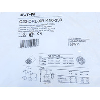 Eaton C22-DRL-XB-K10-230 Pushbutton Illuminated Maintained Blue No Lense 230V