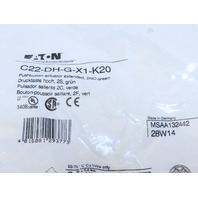 Eaton C22-DH-G-X1-K20 Compact Pushbutton Non-Illuminated Momentary Green X1 Etch