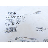Eaton C22S-DR-W-K11 Compact Pushbutton Non-illuminated Maintained White Flush