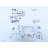 Eaton C22S-DR-W-K11 Compact Pushbutton Non-illuminated Maintained White Flush