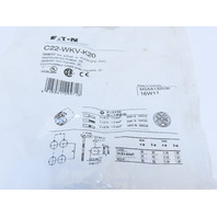 Eaton C22-WKV-K20 2 Position Rotary Selector Switch Momentary 2NO BLK&WHT