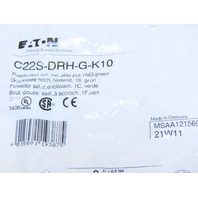 Eaton C22S-DRH-G-K10 Compact Pushbutton Maintained Non-illuminated Green Button