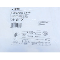 Eaton C22S-DRH-G-K10 Compact Pushbutton Maintained Non-illuminated Green Button