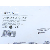 Eaton C22-DH-G-X1-K11 Compact Pushbutton Non-Illuminated Momentary Green X1 Etch