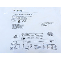 Eaton C22-DH-G-X1-K11 Compact Pushbutton Non-Illuminated Momentary Green X1 Etch