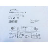 Eaton C22S-DL-G-K10-230 Pushbutton Illuminated Momentary Green 1NO