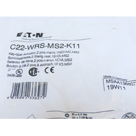 Eaton C22-WRS-MS2-K11 2 Position Rotary Key MS2 Switch Maintained 1NO 1NC