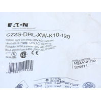 Eaton C22S-DRL-XW-K10-120 Pushbutton Illuminated Maintain White No Lens 120V 1NO