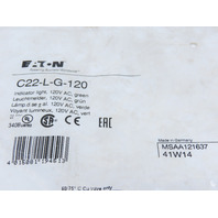Eaton C22-L-G-120 Button Indicating Light Green Illuminated LED 120 V