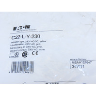 Eaton C22-L-Y-230 Button Indicating Light Yellow Illuminated LED 230V