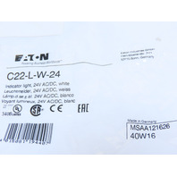 Eaton C22-L-W-24 Button Indicating Light White Illuminated LED 24 V