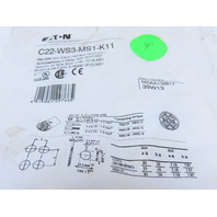 Eaton C22-WS3-MS1-K11 3 Position MS1 Key Operate Rotary Switch Momentary 1NO 1NC