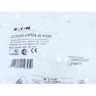 Eaton C22S-DRH-S-K02 Pushbutton Maintained Non-illuminated Black Button 2NC