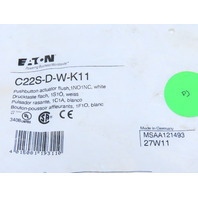 Eaton C22S-D-W-K11 Compact Pushbutton Non-illuminated Momentary White Flush