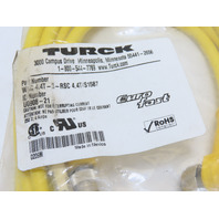 TURCK WKC 4.4T-3-RSC  4.4T/S1587 U0908-21 M12 F(90&deg;)-M(180&deg;) Double Ended Cord