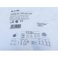 Eaton C22S-DL-XR-K01-24 Pushbutton Switch Illuminated Momentary Red No Lense