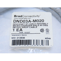 Brad DND03A-M020 213936 PVC Drop Cable MC 5-pole Male 90deg 2M Cord  Lot of 2