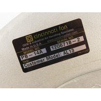 Cincinnati Fan PB-14A CENTRIFUGAL PRESSURE BLOWER FAN w/ 5 Hp Baldor