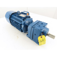 SEW-EURODRIVE  5.06:1 Ratio 346RPM 5Hp Inline Helical Gear Motor W/Brake