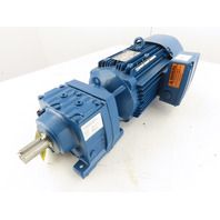 SEW-EURODRIVE  5.06:1 Ratio 346RPM 5Hp Inline Helical Gear Motor W/Brake