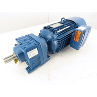 SEW-EURODRIVE  5.06:1 Ratio 346RPM 5Hp Inline Helical Gear Motor W/Brake