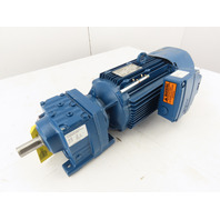 SEW-EURODRIVE 5.06:1 Ratio 346RPM 5HP Inline Helical Gear Motor W/Brake Broken