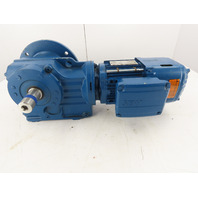 SEW-EURODRIVE 3/4 HP 2.4-14RPM Right Angle Gear Motor Invertor Duty VPWM W/Brake