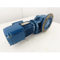 SEW-EURODRIVE 3/4HP 2.4-14RPM Right Angle Gear Motor Invertor Duty VPWM Brake