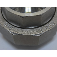 LS 2" Threaded NPT Pipe Union 316 SS Stainless Steel class 150 W/teflon seat