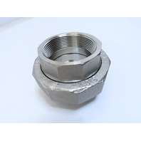 LS 2" Threaded NPT Pipe Union 316 SS Stainless Steel class 150 W/teflon seat