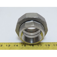 LS 2" Threaded NPT Pipe Union 316 SS Stainless Steel class 150 W/teflon seat