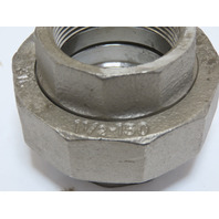 LS 1-1/2" NPT Threaded Pipe Union 316 SS Stainless Steel class 150