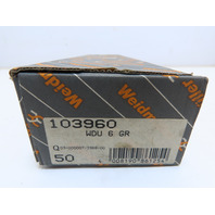 Weidmuller WDU6 GR Feed-through DIN Rail Terminal Block 800V 41A Grey Lot of 37