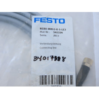 Festo 541334 Connecting Cable 3-wire 60V AC/DC