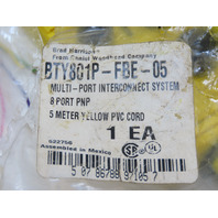 Brad BTY801P-FBE-05 Interconnect Micro-Change (M12) 8-port molded junction box