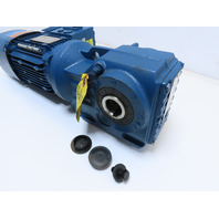Sew 1HP 12to78RPM 170:1 Ratio Gear Motor W/Brake Inverter MM07D-503-00 380-500V