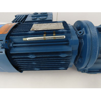 Sew 1HP 12to78RPM 170:1 Ratio Gear Motor W/Brake Inverter MM07D-503-00 380-500V