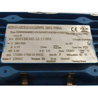 SEW-EURODRIVE 1HP 12-78RPM 22:1 Gear Motor Invertor Brake MM07D-503-00 380-500V