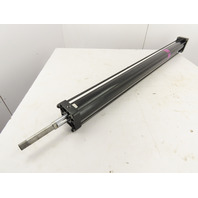 Aluminum Pneumatic Air Tie Rod Cylinder 80mm Bore 1000mm Stroke 32mm Rod