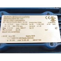 3/4HP 17to104RPM 16.33:1 Gear Motor W/Inverter MM05D-503-00 380-500V