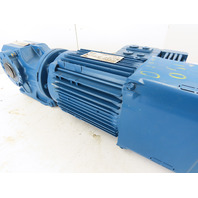 Sew 2HP 21-125 RPM 13.6:1 Ratio Gear Motor W/Brake & Inverter MM15D-503-00