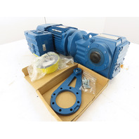 Sew 2HP 21-125 RPM 13.6:1 Ratio Gear Motor W/Brake & Inverter MM15D-503-00