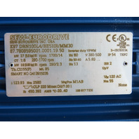 5HP 14-2.3 ORPM 124:1 Shaft Gear Motor W/Brake & Inverter MM30D-503-00 VFD