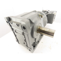 5HP 14-2.3 RPM 123.93:1 Right Angle Gear Motor Brake Inverter VFD MM30D-503-00