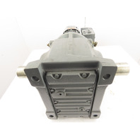 5HP 14-2.3 RPM 123.93:1 Right Angle Gear Motor Brake Inverter VFD MM30D-503-00