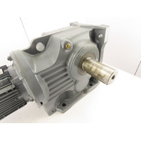 5HP 14-2.3 RPM 123.93:1 Right Angle Gear Motor Brake Inverter VFD MM30D-503-00