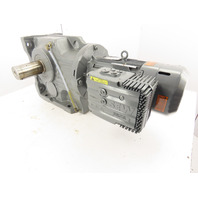 5HP 14-2.3 RPM 123.93:1 Right Angle Gear Motor Brake Inverter VFD MM30D-503-00