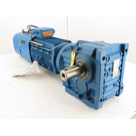 10HP 99RPM 17.87:1 50mm Right Angle Gear Motor W/Brake & Encoder SRM50-HXZ0-S21